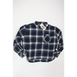 Scotch & Soda Flannel Shirt Plaid Button‎ Down M Black Cotton Casual Y9B00694
